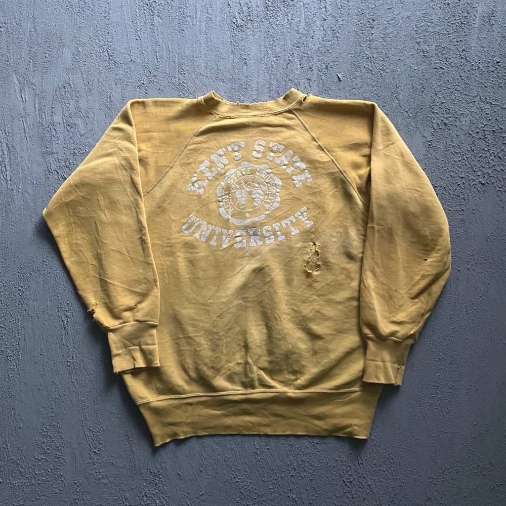 Vintage Kentucky State university‎ sweatshirt men's Medium yellow 1960s